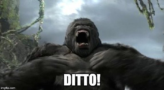 Kong furious | DITTO! | image tagged in kong furious | made w/ Imgflip meme maker