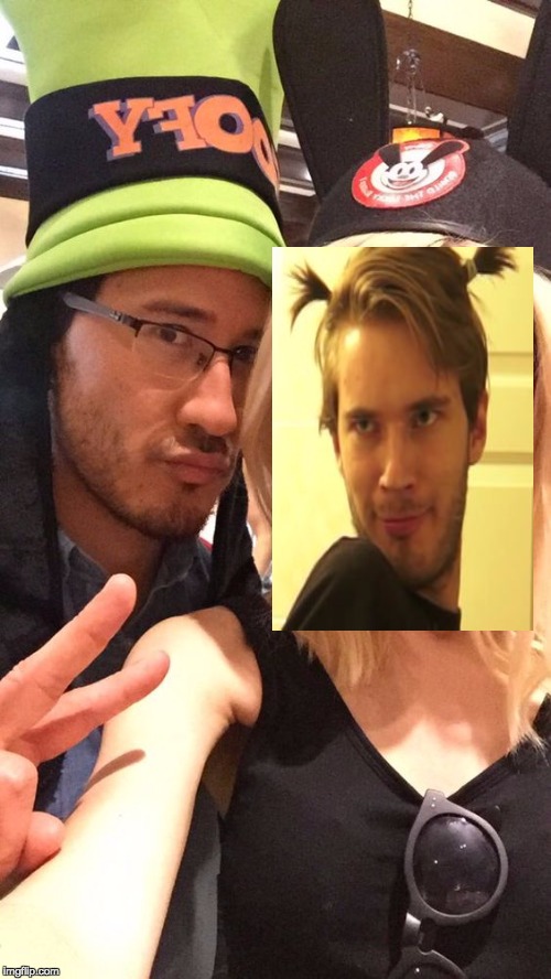 image tagged in markiplier,pewdiepie | made w/ Imgflip meme maker