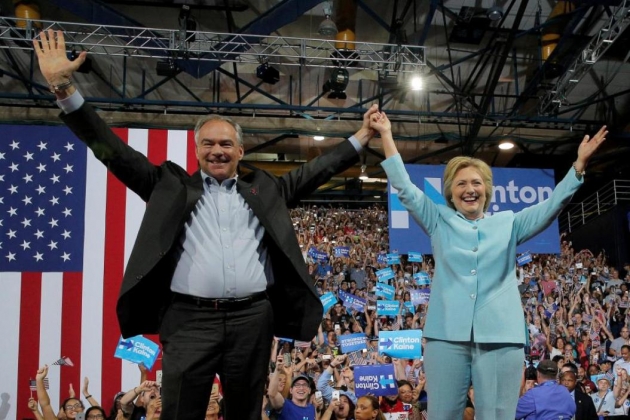 Fat Tim Kaine and hIllary Blank Meme Template