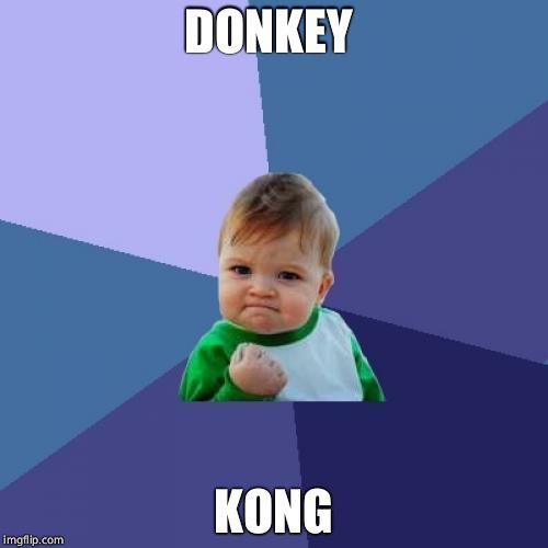 Success Kid Meme | DONKEY KONG | image tagged in memes,success kid | made w/ Imgflip meme maker