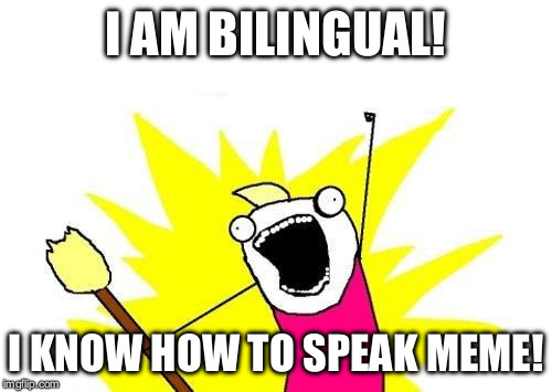 X All The Y | I AM BILINGUAL! I KNOW HOW TO SPEAK MEME! | image tagged in memes,x all the y | made w/ Imgflip meme maker