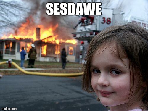 Disaster Girl Meme | SESDAWE | image tagged in memes,disaster girl | made w/ Imgflip meme maker