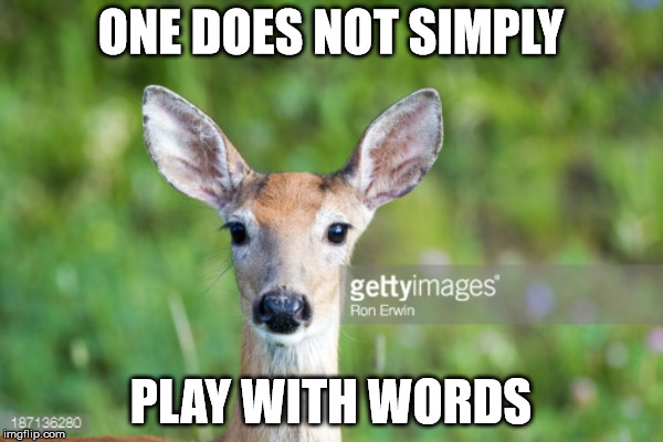 ONE DOES NOT SIMPLY PLAY WITH WORDS | made w/ Imgflip meme maker
