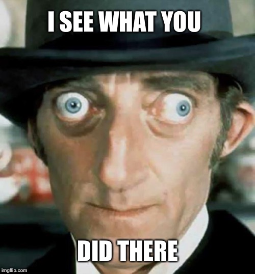 I SEE WHAT YOU DID THERE | made w/ Imgflip meme maker