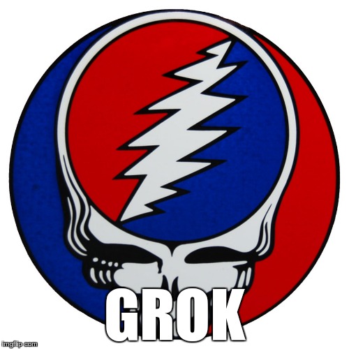 GROK | image tagged in steal_your_face_deadhead_logo | made w/ Imgflip meme maker