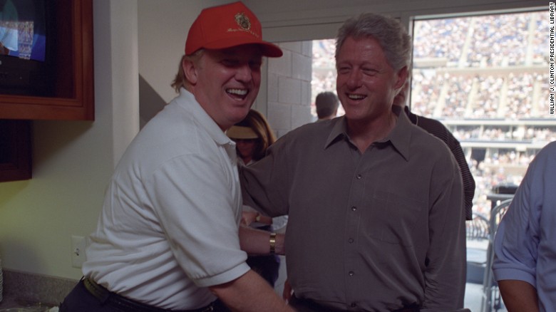 Trump and Bill Clinton Blank Meme Template