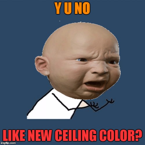 Y U NO LIKE NEW CEILING COLOR? | made w/ Imgflip meme maker
