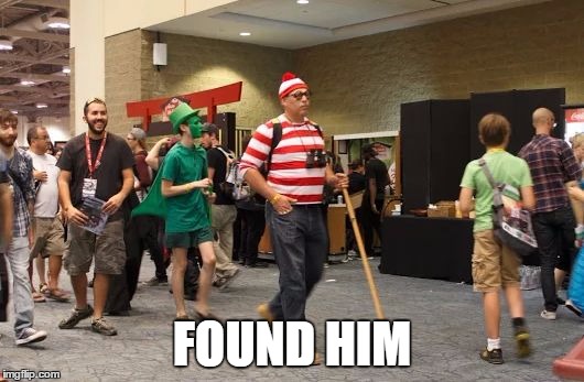 Where's Waldo? | FOUND HIM | image tagged in where's waldo | made w/ Imgflip meme maker
