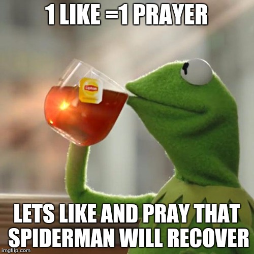 But That's None Of My Business Meme | 1 LIKE =1 PRAYER LETS LIKE AND PRAY THAT SPIDERMAN WILL RECOVER | image tagged in memes,but thats none of my business,kermit the frog | made w/ Imgflip meme maker