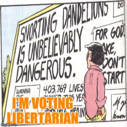 I'M VOTING LIBERTARIAN | made w/ Imgflip meme maker