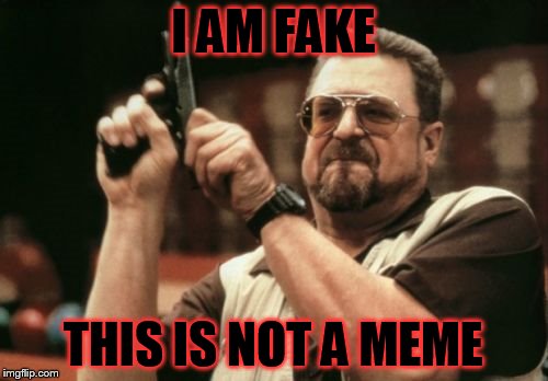 Am I The Only One Around Here | I AM FAKE; THIS IS NOT A MEME | image tagged in memes,am i the only one around here | made w/ Imgflip meme maker