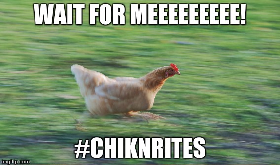 WAIT FOR MEEEEEEEEE! #CHIKNRITES | made w/ Imgflip meme maker