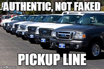 AUTHENTIC, NOT FAKED PICKUP LINE | made w/ Imgflip meme maker