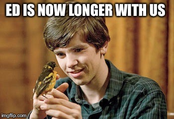 ED IS NOW LONGER WITH US | made w/ Imgflip meme maker
