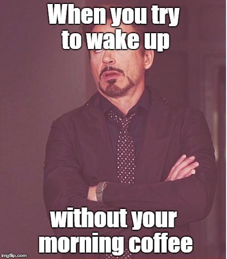 ZZZZZZZZzzzzzzzzzz... | When you try to wake up; without your morning coffee | image tagged in memes,face you make robert downey jr | made w/ Imgflip meme maker