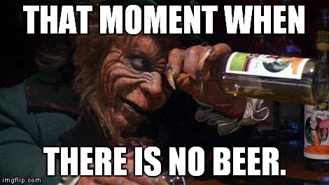 THAT MOMENT WHEN; THERE IS NO BEER. | image tagged in that one moment | made w/ Imgflip meme maker