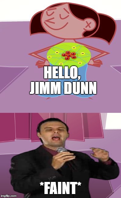 Jim Dunn Meets the Showstopper  | HELLO, JIMM DUNN; *FAINT* | image tagged in jim dunn,faint | made w/ Imgflip meme maker