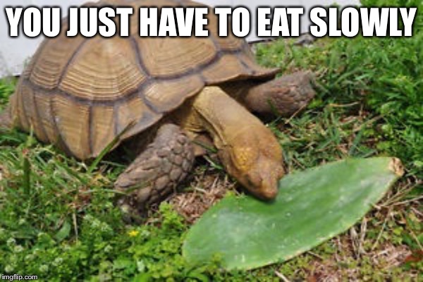 YOU JUST HAVE TO EAT SLOWLY | made w/ Imgflip meme maker