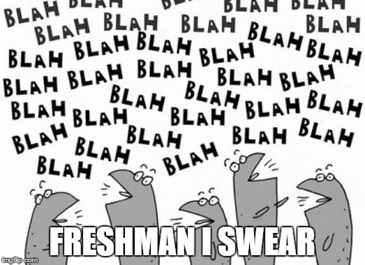 FRESHMAN I SWEAR | image tagged in freshman | made w/ Imgflip meme maker