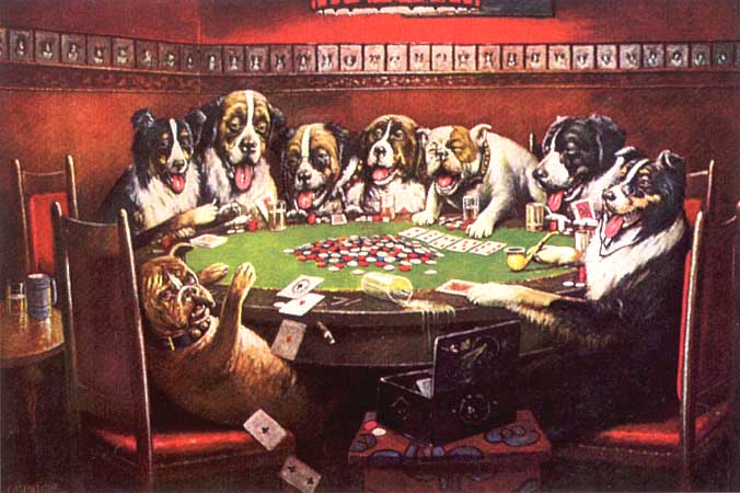 Poker Dogs Blank Meme Template