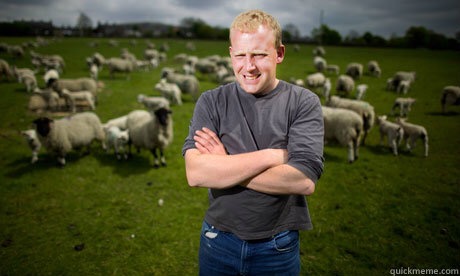 Sheep Farmer Blunt Blank Meme Template