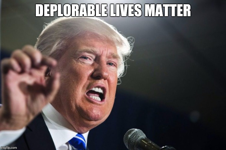 The far left has lost it | DEPLORABLE LIVES MATTER | image tagged in donald trump,trump 2016,scumbag hillary clinton,funny memes | made w/ Imgflip meme maker