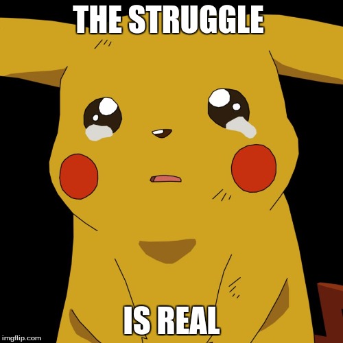 pokemon | THE STRUGGLE; IS REAL | image tagged in pokemon | made w/ Imgflip meme maker