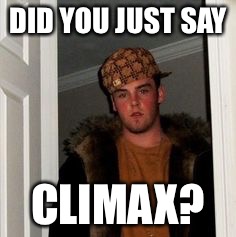 Ss | DID YOU JUST SAY CLIMAX? | image tagged in ss | made w/ Imgflip meme maker