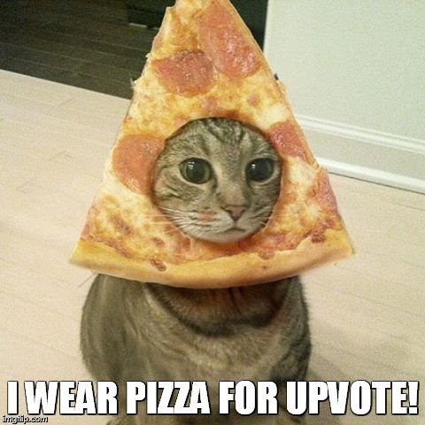 I WEAR PIZZA FOR UPVOTE! | made w/ Imgflip meme maker
