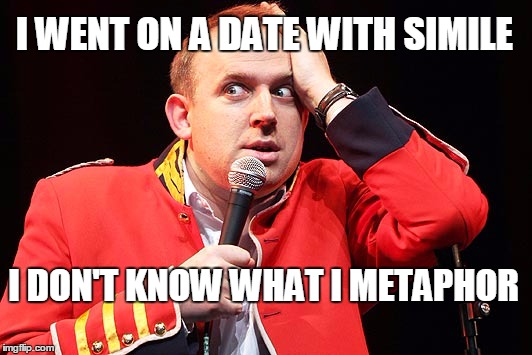 tim vine puns | I WENT ON A DATE WITH SIMILE; I DON'T KNOW WHAT I METAPHOR | image tagged in puns | made w/ Imgflip meme maker
