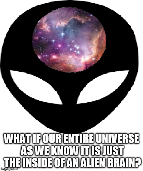 Boom | WHAT IF OUR ENTIRE UNIVERSE AS WE KNOW IT IS JUST THE INSIDE OF AN ALIEN BRAIN? | image tagged in mindblown,ancient aliens,kaboom,imgflip | made w/ Imgflip meme maker