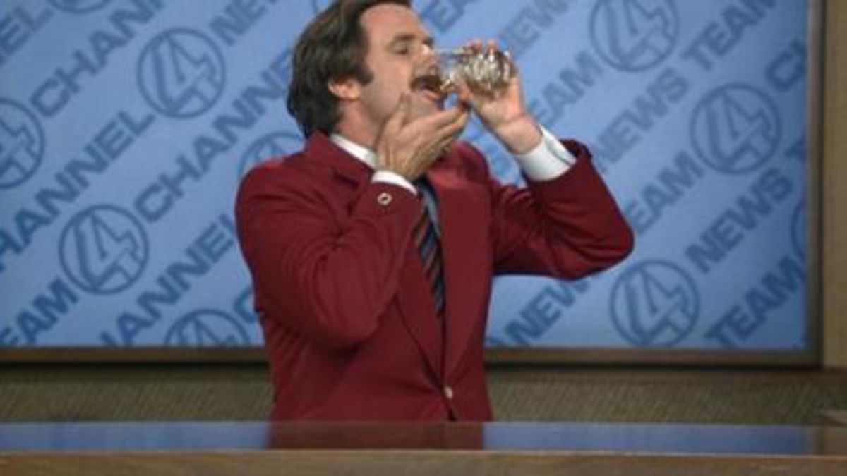 High Quality Will Ferrell Drinking Blank Meme Template