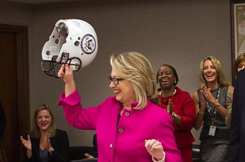 Hillary's helmet Blank Meme Template