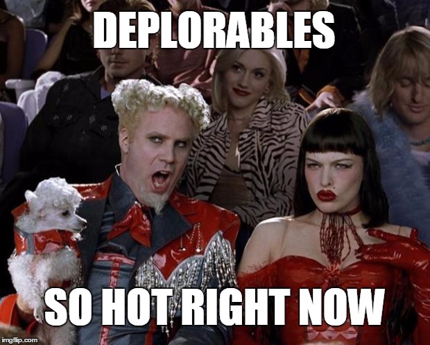 I'll take a full basket of them, thanks. | DEPLORABLES; SO HOT RIGHT NOW | image tagged in memes,mugatu so hot right now | made w/ Imgflip meme maker