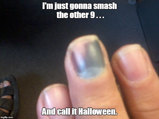 Blurple [short for bloody purple] | I'm just gonna smash the other 9 . . . And call it Halloween. | image tagged in memes,grossed out | made w/ Imgflip meme maker