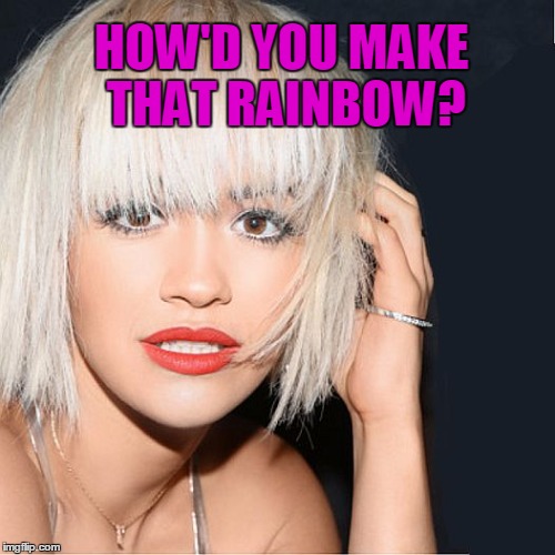 ditz | HOW'D YOU MAKE THAT RAINBOW? | image tagged in ditz | made w/ Imgflip meme maker
