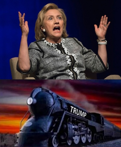 hillary trump train Blank Meme Template