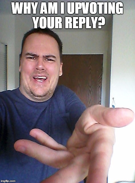 WHY AM I UPVOTING YOUR REPLY? | made w/ Imgflip meme maker