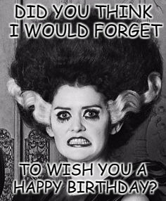 DID YOU THINK I WOULD FORGET; TO WISH YOU A HAPPY BIRTHDAY? | image tagged in birthday,magenta | made w/ Imgflip meme maker