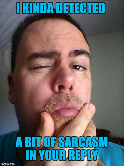 I KINDA DETECTED A BIT OF SARCASM IN YOUR REPLY | made w/ Imgflip meme maker