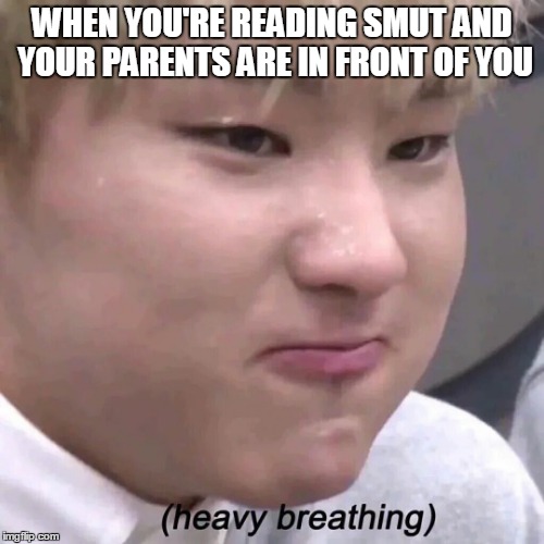 WHEN YOU'RE READING SMUT AND YOUR PARENTS ARE IN FRONT OF YOU | image tagged in when you're reading smut and your parent is right in front of yo | made w/ Imgflip meme maker