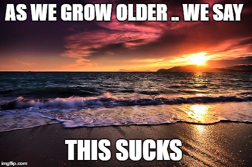 /Users/radellin/Desktop/Awe inspiring seaside sunset.png | AS WE GROW OLDER .. WE SAY; THIS SUCKS | image tagged in /users/radellin/desktop/awe inspiring seaside sunsetpng | made w/ Imgflip meme maker
