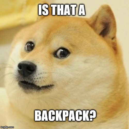 Doge | IS THAT A; BACKPACK? | image tagged in memes,doge | made w/ Imgflip meme maker
