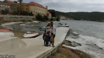 alone on the pier | image tagged in gifs,alone,pier,waves | made w/ Imgflip video-to-gif maker