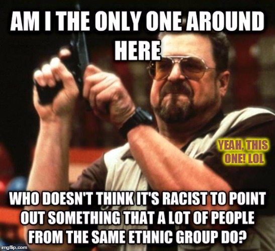 Please, Don't Think I'm a Racist | YEAH, THIS ONE! LOL | image tagged in vince vance,john goodman,political correctness,the racism doesn't exist racist,the race card,racism | made w/ Imgflip meme maker