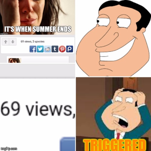 TRIGGERED | image tagged in triggered quagmire | made w/ Imgflip meme maker
