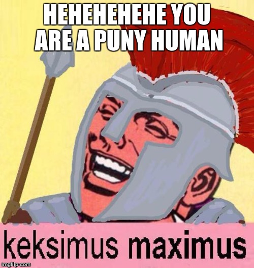 HEHEHEHEHE YOU ARE A PUNY HUMAN | image tagged in kek | made w/ Imgflip meme maker