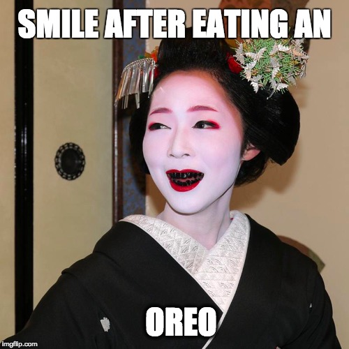 Smile After Oreo | SMILE AFTER EATING AN; OREO | image tagged in funny food,funny memes | made w/ Imgflip meme maker