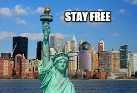 Fuck  the terrorists  | STAY FREE | image tagged in memes,new york,freedom | made w/ Imgflip meme maker