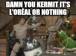 DAMN YOU KERMIT IT'S L'ORÉAL OR NOTHING | made w/ Imgflip meme maker